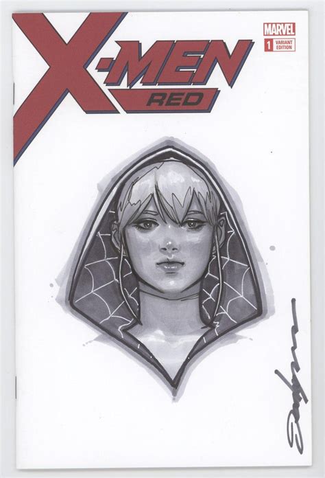 X Men Red Marvel Blank Sketch Art Spider Gwen Head By Jeehyung Lee