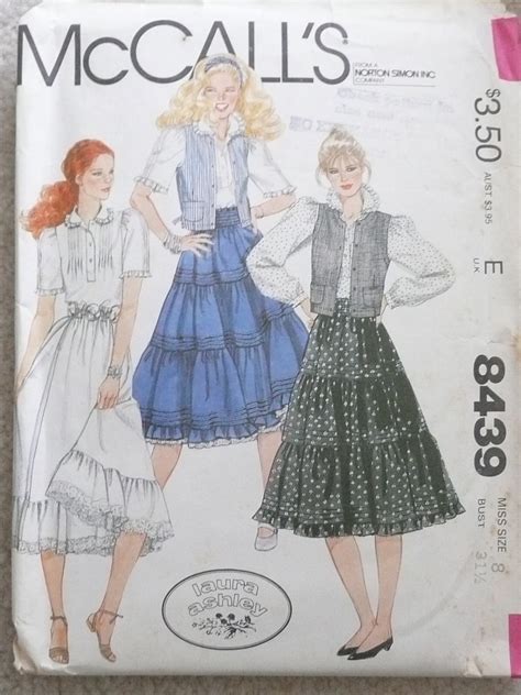 Mccalls Pattern 8439 Laura Ashley Pattern Misses Tiered Ruffled