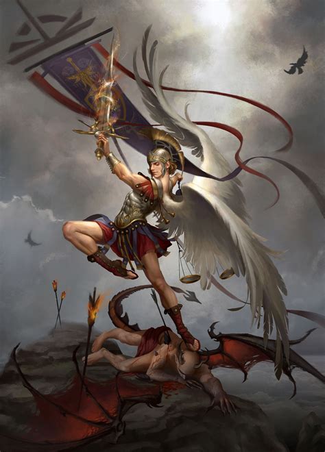 Sarah Weizhen Fine Arts Studio - The Archangel Michael's Battle with