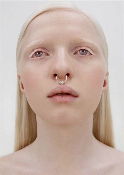 Stoned Stone Albino Model Nose Ring