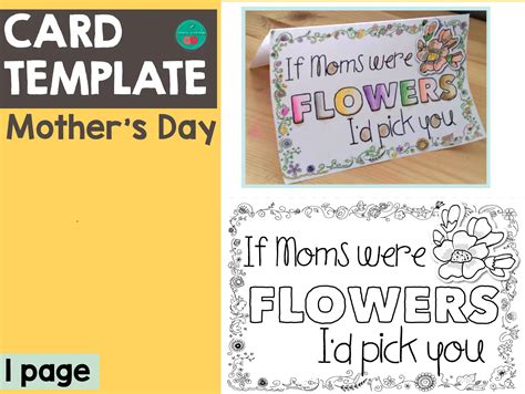 mother s day card template by teach simple