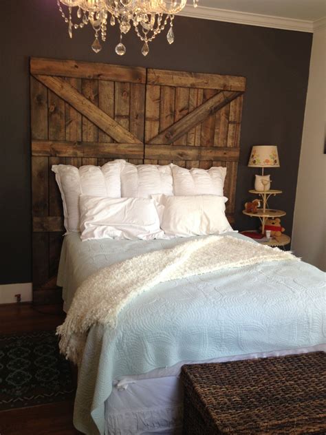 Rentovations Blog Barndoor Headboard Rustic Bedroom Decor Rustic