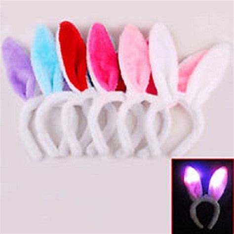 The Electric Mammoth 3 Pc Light Up Led Bunny Rabbit Ears Headbands