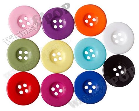 30mm Buttons Resin Color Buttons Sewing Buttons Round Etsy Craft