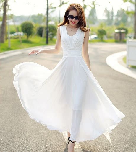 Long White Casual Summer Dress