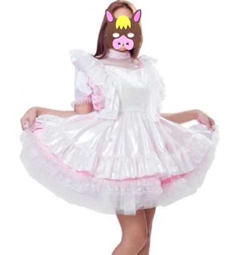 sissy maid satin dress lockable cosplay costume tailor made eur 55 51 picclick fr