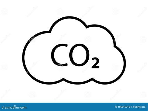 Co2 Emissions Vector Icon Carbon Gas Cloud Dioxide Pollution Global