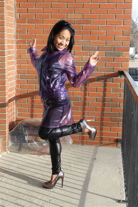 Purple Pvc And Leather Soft Clothes Purple Style