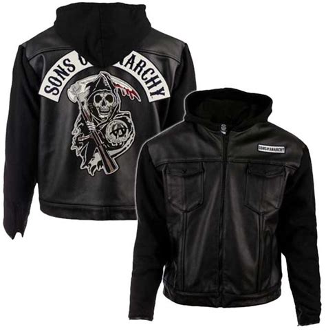 Sons Of Anarchy Leather And Fleece Highway Jacket 270 Adidas Jacket