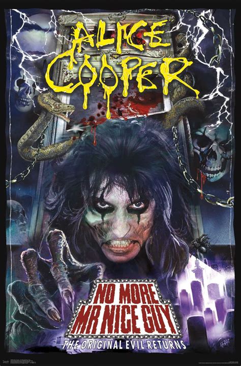 Alice Cooper No More Mr Nice Guy Rock Poster Art Rock Posters Band