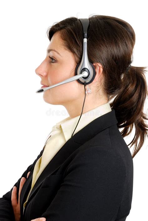 Female Call Center Operator Stock Photo Image Of Phone Successful