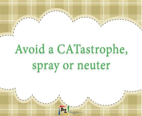 Spay and neuter your pets today! Save Animals Slogans