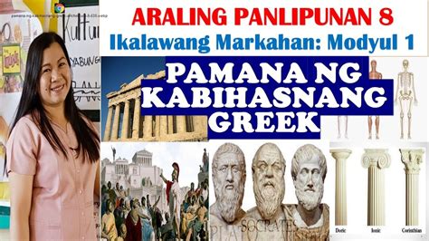 Pamana Ng Kabihasnang Greek Araling Panlipunan 8 Q2 Modyul 1