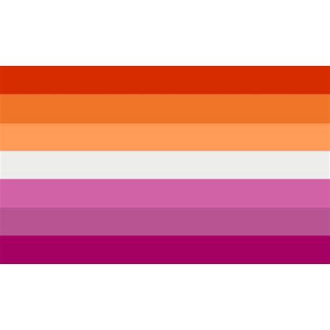 Lesbian Flag Sunset Seven Stripes Lgbtq Identity Flags Pride