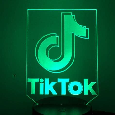 Tik Tok Logo Dancing App 3d Acrylic Led Night Light Touch Lamp Gitf 7