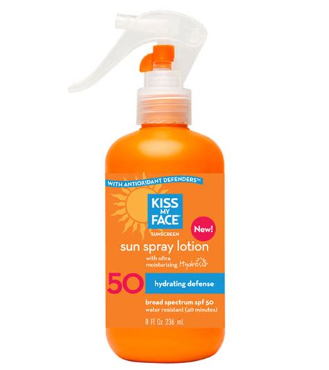 Starting with those for daily use, the following 3 stood out for their ability to spread easily, dry with a matte finish, and cause the absolute minimal. Kiss My Face SPF 50 Natural Mineral Sunscreen Spray, 8oz at SwimOutlet.com - Free Shipping