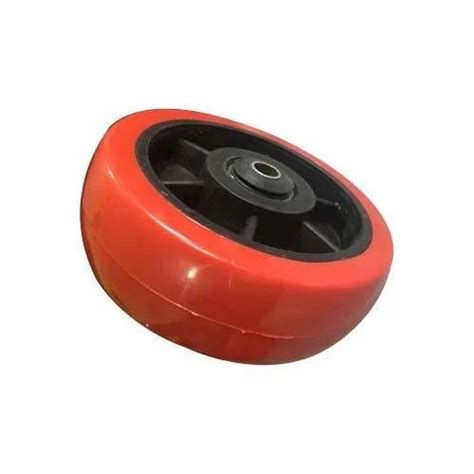 Red Mild Steel Pu Trolley Caster Wheel Size 6 Inch At Rs 135piece In