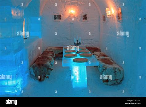 Lhôtel De Glace Sorrisniva Igloo Hotel Alta Norvège Banque D