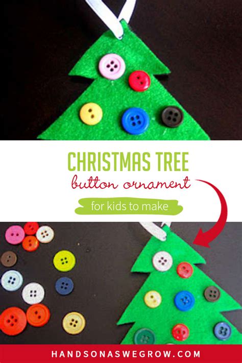 Cute Diy Button Christmas Tree Ornament Hands On As We Grow