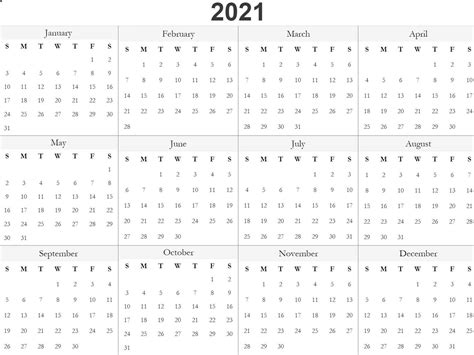 Free Blank Printable 2021 Calendar Calendar Printables Free Blank