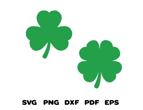 Shamrock Svg Clove Decal Svg Png Dxf Four Leaf Cricut Etsy