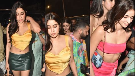 Janhvi Ananya Shanaya Look Stunning As They Step Out For Dinner Watch
