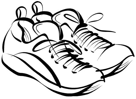 Tennis Shoes Clipart Black And White Free 4 2 Wikiclipart