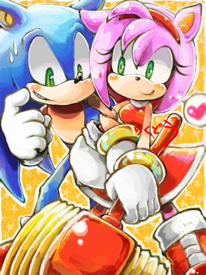 Sonic And Amy Sonic And Amy Fan Art 30702620 Fanpop