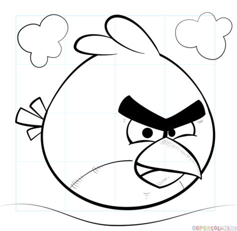 How To Draw Red Bird From Angry Bird Step By Step Drawing Tutorials