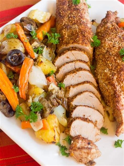 Roast 25 minutes or until pork is desired doneness and sweet potatoes are tender. Roasted vegetables oven roasted pork tenderloin how to ...