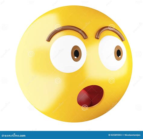 Icono De 3d Emoji Sorprendido Stock De Ilustración Ilustración De