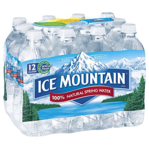 Ice Mountain Natural Spring Water 169 Fl Oz 12 Count