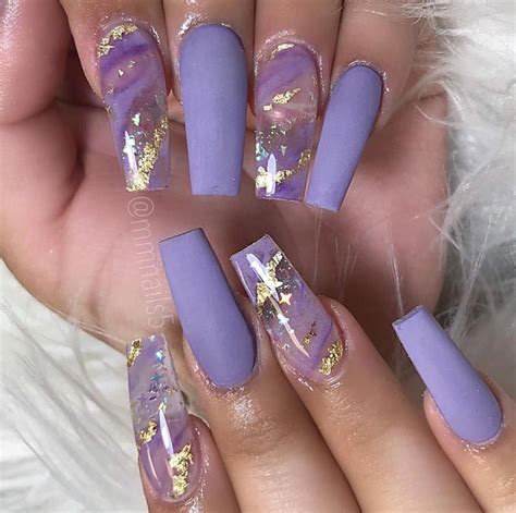 13 Coffin Acrylic Nail Design Miss Patches Purple Acrylic Nails