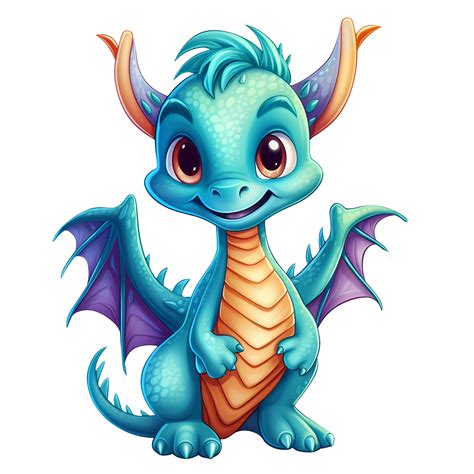 Cute Baby Dragon Clipart Illustration Ai Generative 28753018 Png
