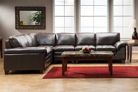 Amaretto 2 Piece Leather Sectional At Gardner White