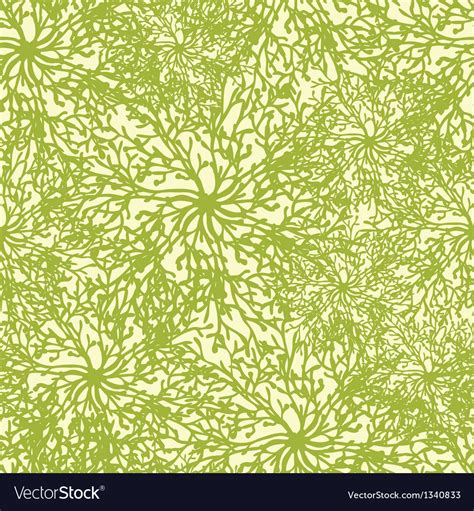 Abstract Plants Texture Seamless Pattern Vector Image
