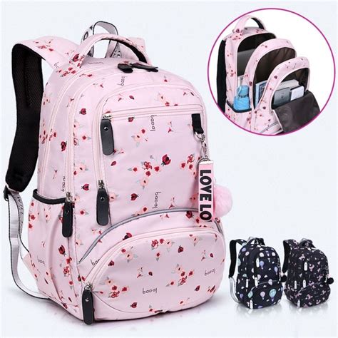 Printed Large School Backpack For Teenage Girls Cute School Bags