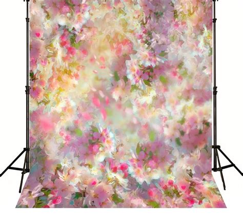 Aesthetic Pink Flowers Photography Backgrounds Vinyl Cloth