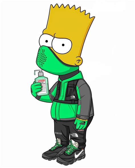 Simpson Simpsons Supreme Weed Bart Simpson Hypebeast Png Transparent