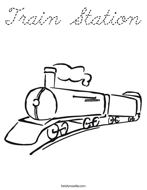 Coloring Pages Train Station
