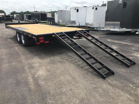 14oa 20 8sir Big Tex 20 Deck Over Flatbed W 8 Slide In Ramps Texas