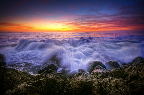 Beautiful Image Of Sea Wallpaper Of Waves Rocks Imagebankbiz