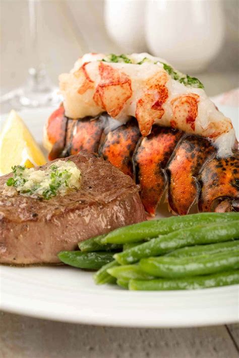 (unless of course, we're talking about lobster rolls which we should all try to eat as much as possible.) steak and lobster with spicy roasted garlic chimichurri butter. Surf and Turf Dinner for Two Recipe | MyGourmetConnection