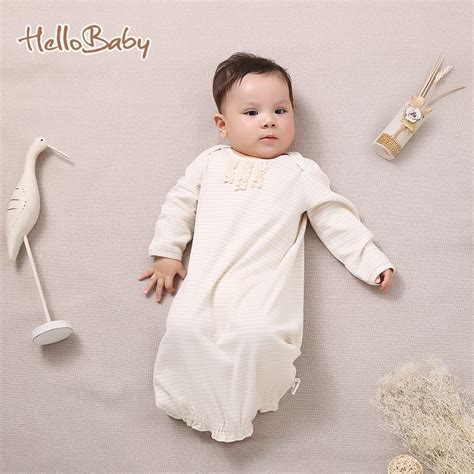 Camisón de Algodón Natural del bebé Meses Del Bebé Recién Nacido ropa de Noche Infantil de