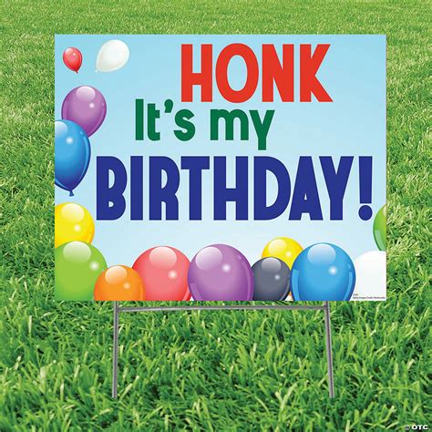 Honk Its My Birthday Yard Sign Oriental Trading
