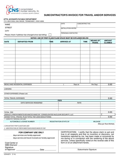 Free Subcontractor Invoice Template Subcontractor Invoice Sample Bonsai