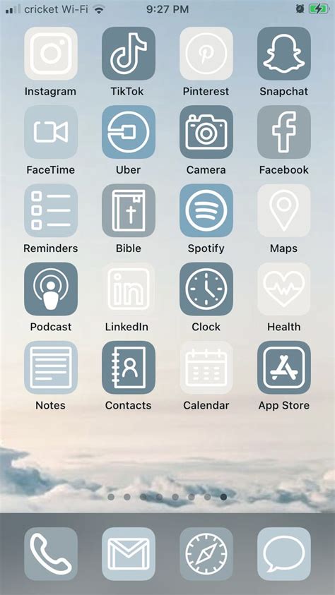 Blue Skies Ios 14 Aesthetic Iphone App Icons 50 Pack Etsy Ios App