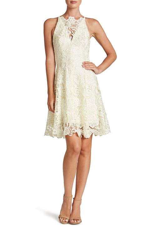 Dress The Population Hayden Crochet Lace Fit And Flare Dress Nordstrom