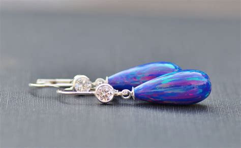 WOW Elegant Genuine Opal Drop Earringsopal Teardrop Etsy