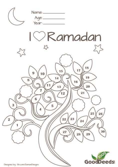 Ramadan Fasting Chart For Children Ramadan Kids Ramadan Crafts